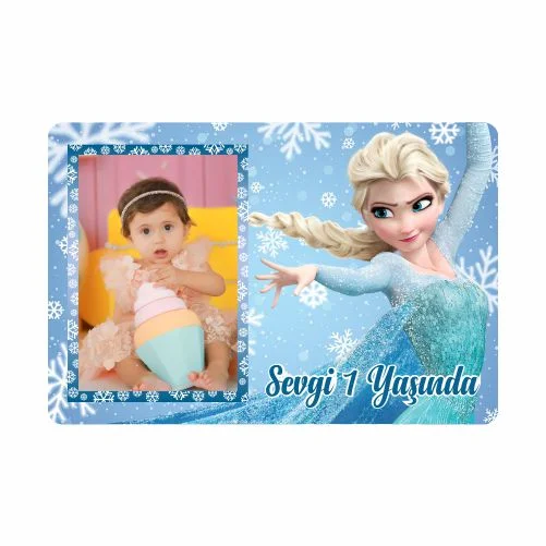 Karlar Ülkesi Elsa Temalı Doğum Günü Magneti